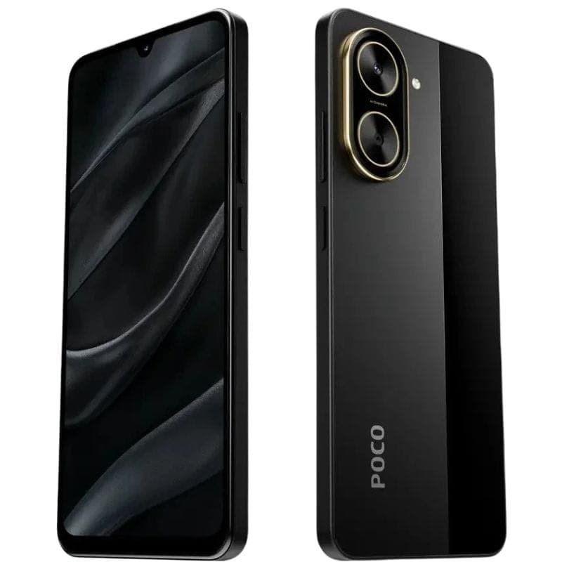 Imagem frontal e traseira do Xiaomi Poco C71 3GB/64GB Preto