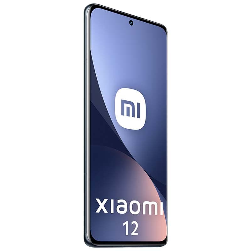 vista frontal y lateral izquierdo del Xiaomi 12 8GB/128GB Gris