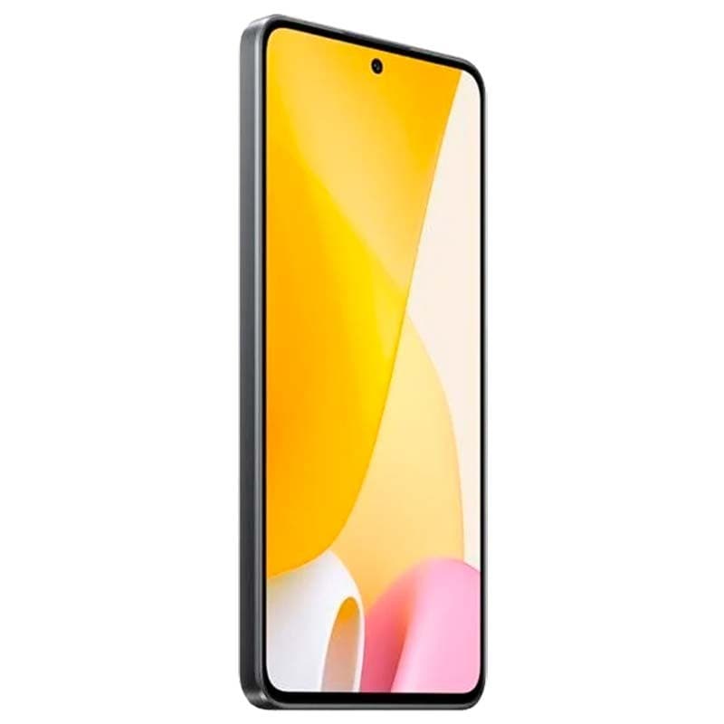 Xiaomi 12 Lite 8Go/128Go Noir avec écran bord à bord, perforation centrale pour la caméra frontale, cadre fin sombre et bords légèrement arrondis