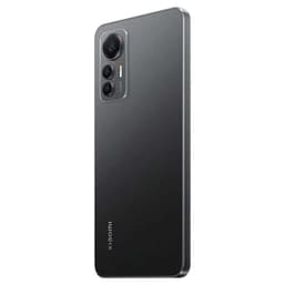 Xiaomi 12 Lite 8Go/128Go Noir avec dos mat noir, module photo triple vertical proéminent et bords plats élégants, logo Xiaomi discret en bas