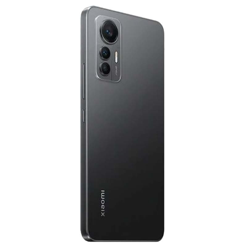 Xiaomi 12 Lite 8Go/128Go Noir avec dos mat noir, module photo triple vertical et bords fins, design élégant et épuré