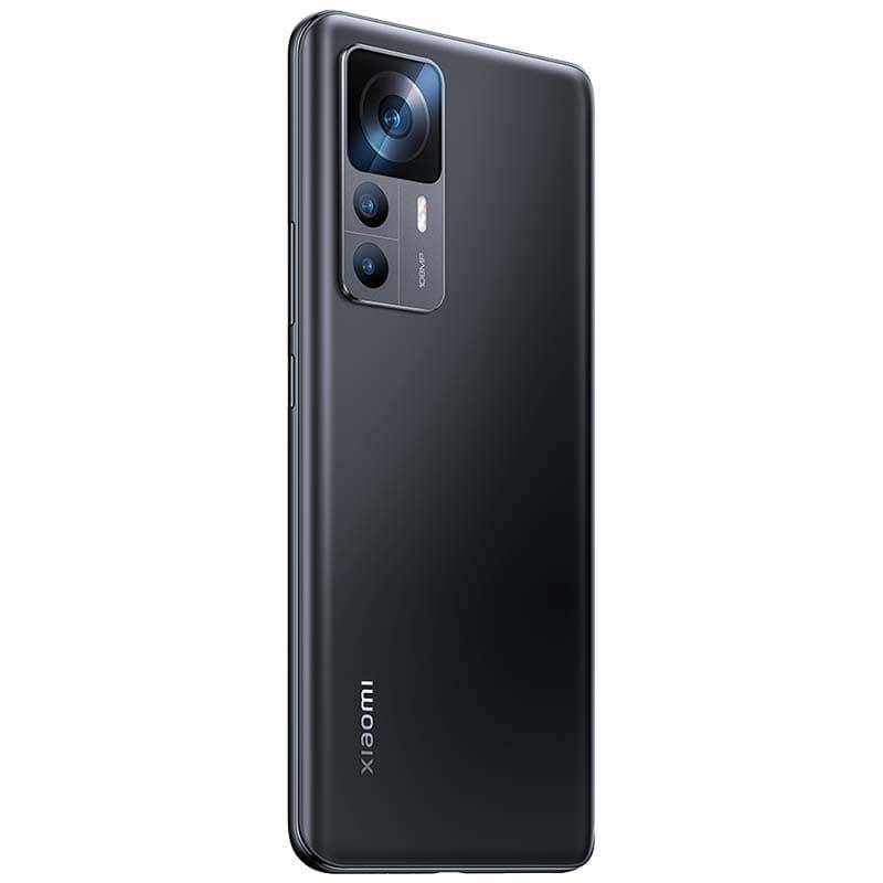 vista trasera y lateral derecho del Teléfono móvil Xiaomi 12T 8GB/128GB Negro