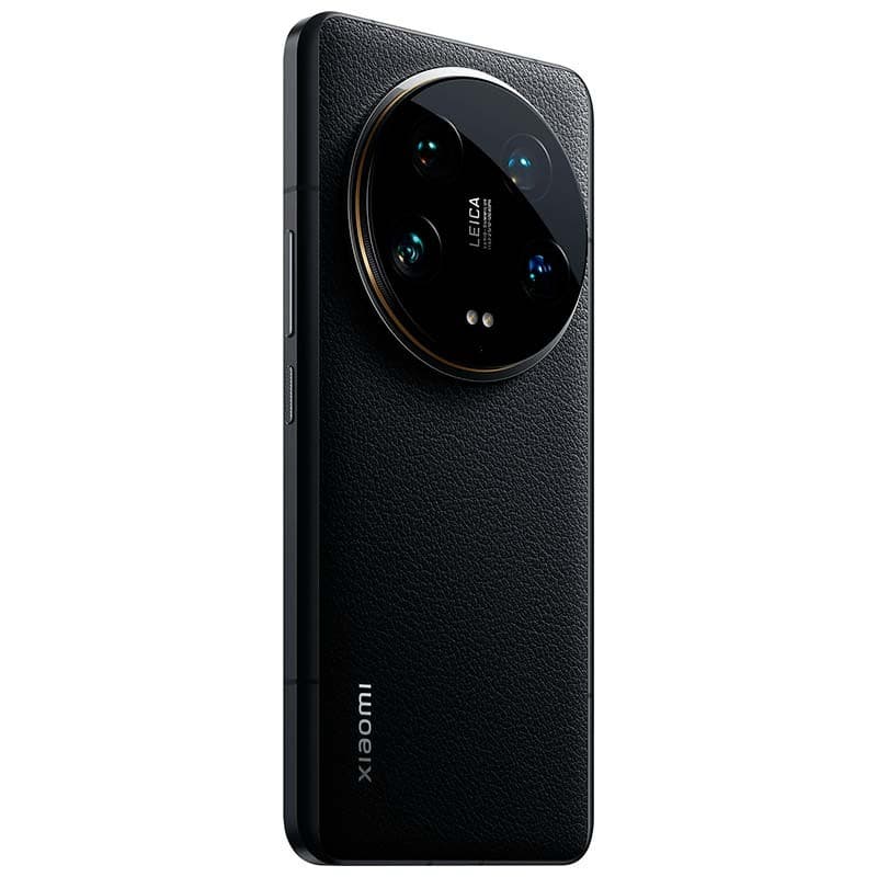 Xiaomi 14 Ultra 5G noir reconditionné bon état, dos noir texturé, module photo circulaire Leica avec multiples objectifs, cadre fin et bouton latéral