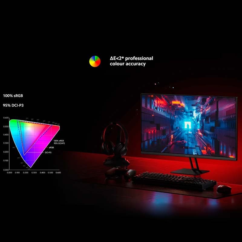 couverture des couleurs du Xiaomi 2K Gaming Monitor G27Qi
