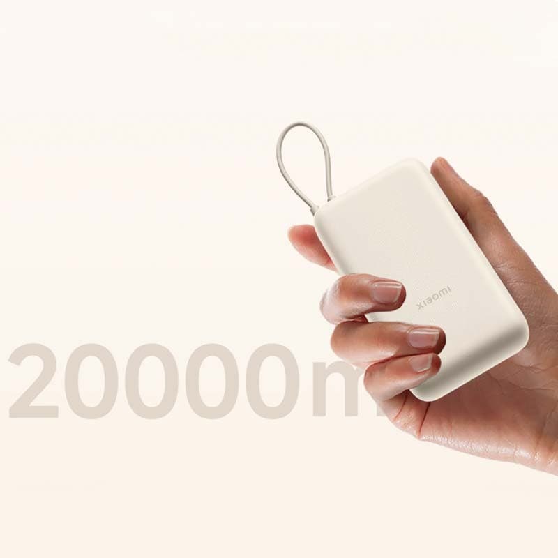 Xiaomi 33W Power Bank 20000mAh (Câble Intégré) Marron - capacité