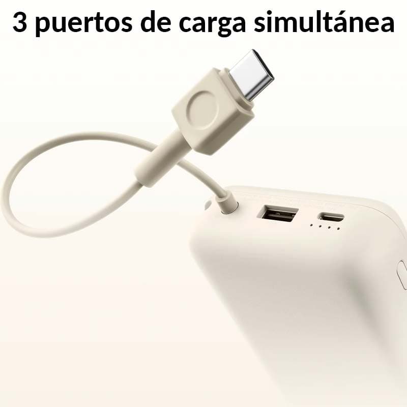 Xiaomi 33W Power Bank 20000mAh (Câble Intégré) Marron - ports