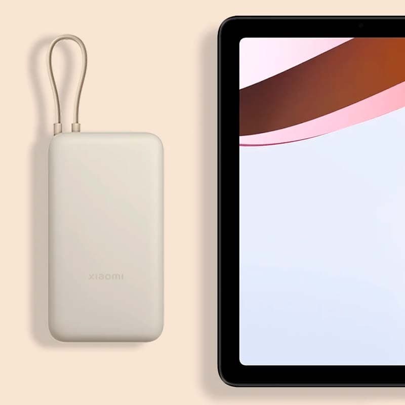 Xiaomi 33W Power Bank 20000mAh (Câble Intégré) Marron - photographie réelle