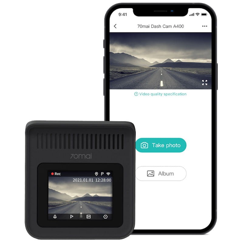 Xiaomi 70mai Dash Cam A400 - Câmara para carro Preto - Item1