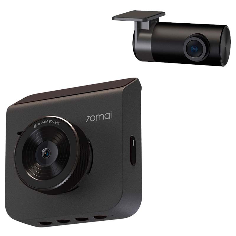 Cámara De Auto Grabación Dual 70mai Dash Cam 4k A800s-1 Color Negro