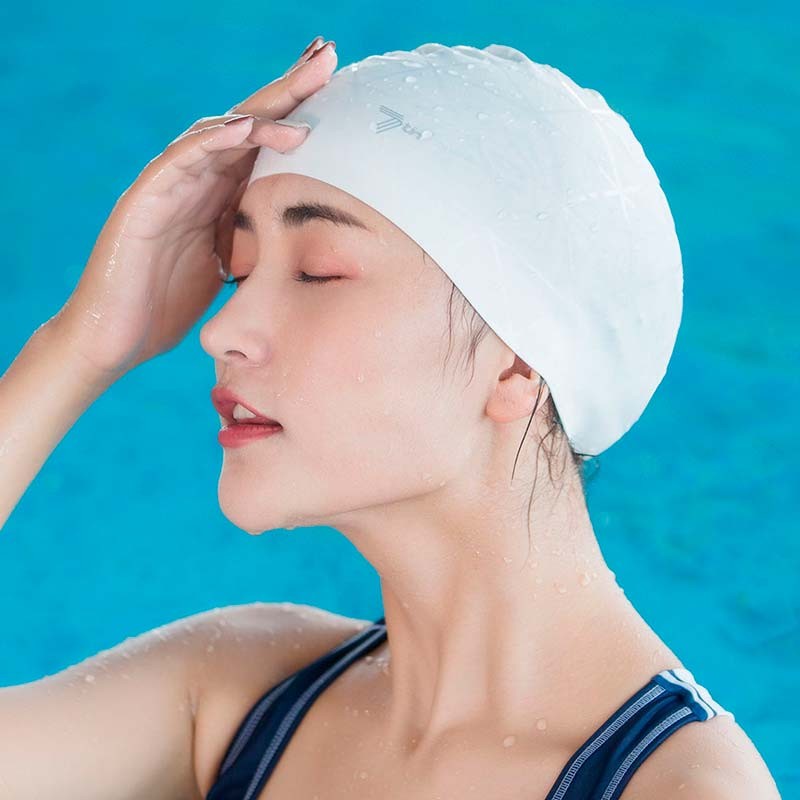 Bonnet de Bain en Silicone Xiaomi 7th Blanc Géométrique - Ítem4