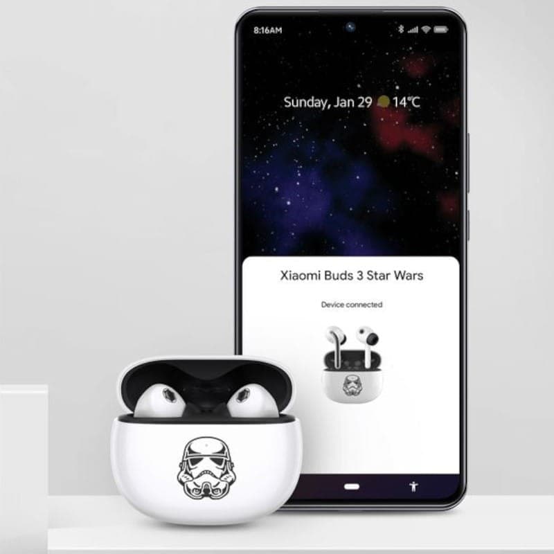 Xiaomi Buds 3 Star Wars Edition Stormtrooper Blanc - Casque Bluetooth - Smartphone