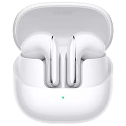 vista frontal de los Xiaomi Buds 5 ANC blancos