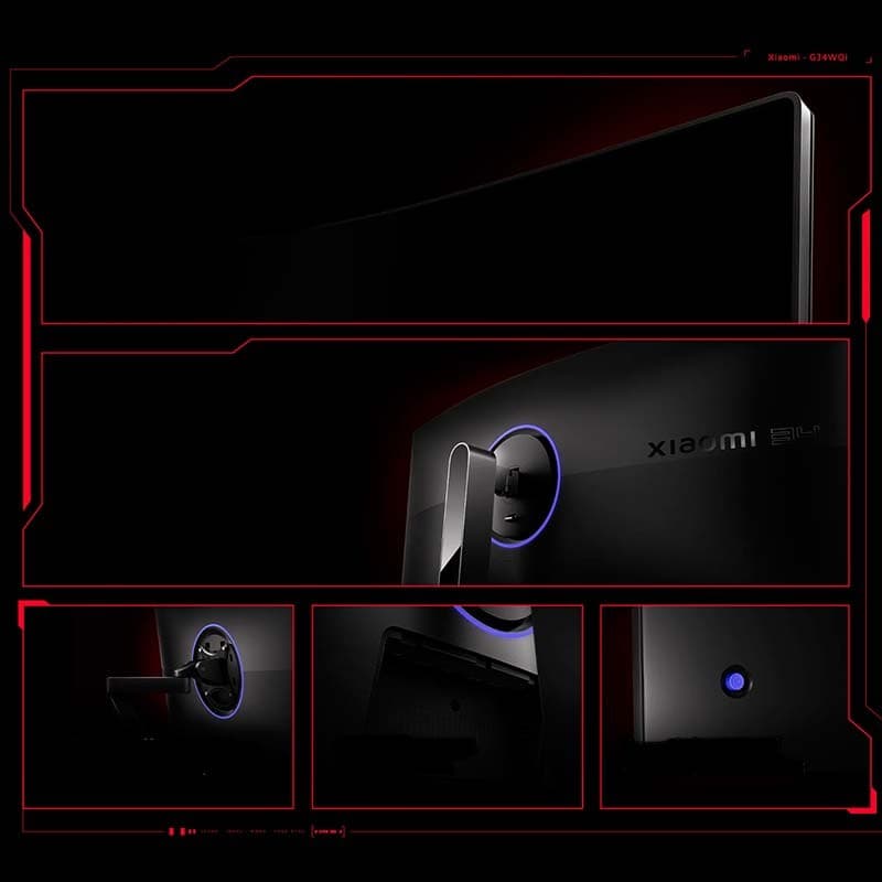 vista detallada del Xiaomi Curved Gaming Monitor G34WQi