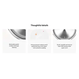 Xiaomi Electric Pressure Cooker 4.8L - detalles de diseño