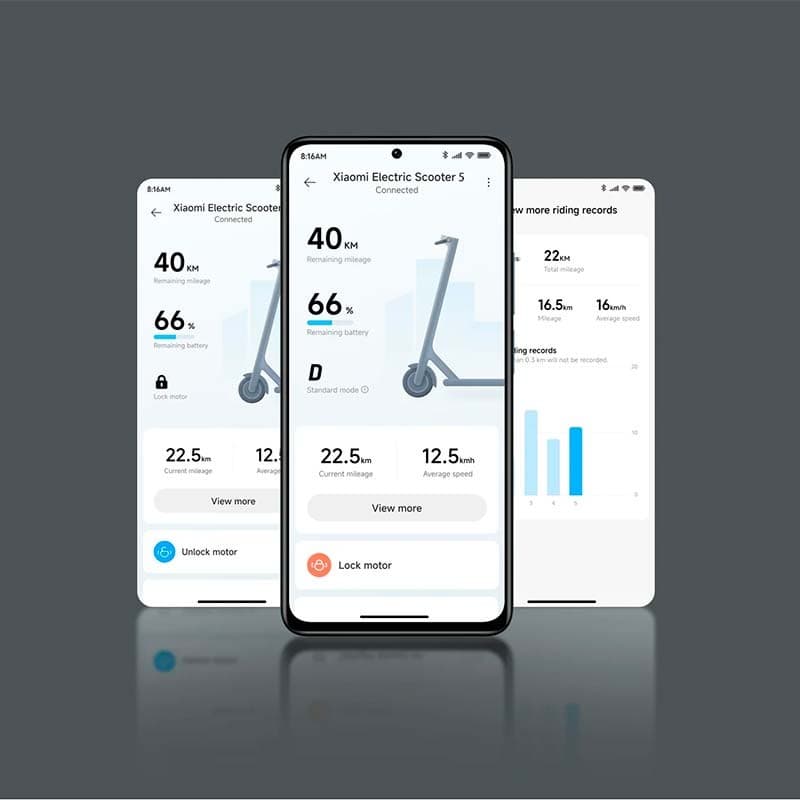 Xiaomi Electric Scooter 5 - contrôle via application