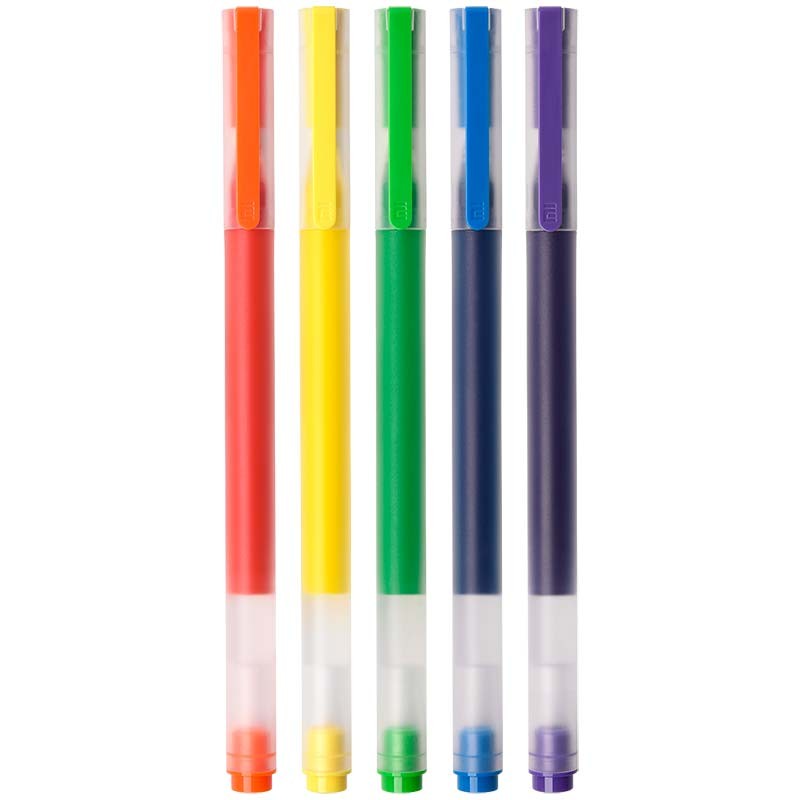 Xiaomi High-capacity Gel Pen (5-pack) - Bolígrafos Punta Fina de 0.5mm en 5 Colores - Ítem