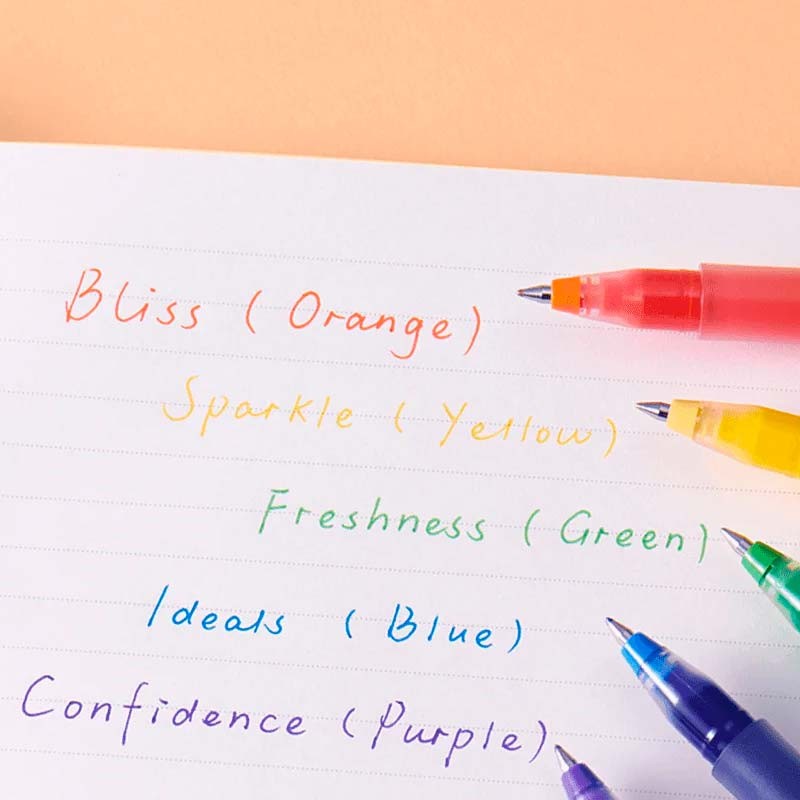 Xiaomi High-capacity Gel Pen (5-pack) - Bolígrafos Punta Fina de 0.5mm en 5 Colores - Ítem1