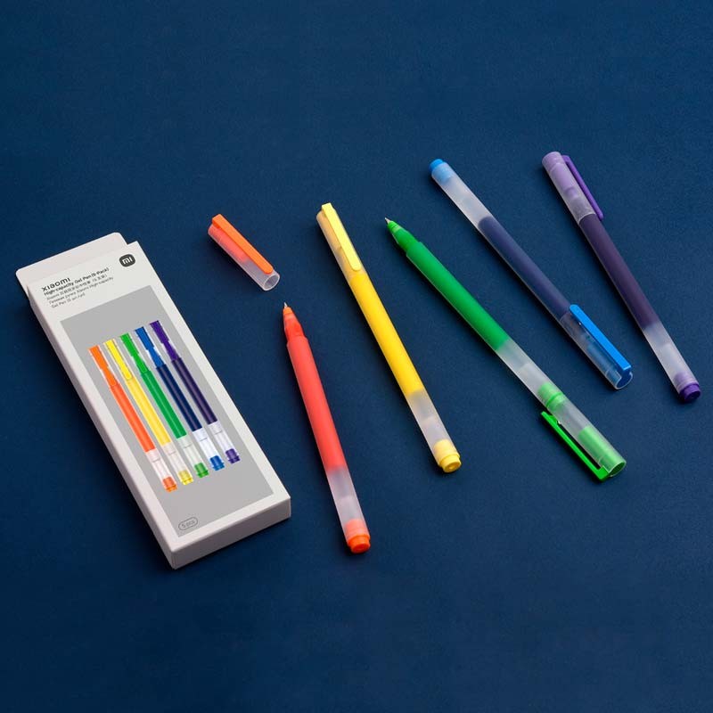 Xiaomi High-capacity Gel Pen (5-pack) - Bolígrafos Punta Fina de 0.5mm en 5 Colores - Ítem7