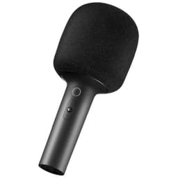 Xiaomi Karaoke Microphone Negro inalámbrico, diseño cilíndrico mate con espuma negra voluminosa, botón circular y deslizable en el mango, estilo minimalista
