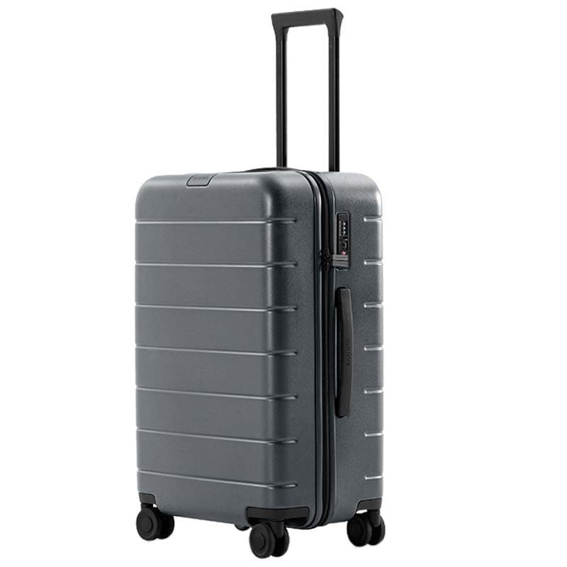 vue de face et de côté de la Valise de voyage Xiaomi Luggage Classic Pro gris de 24''