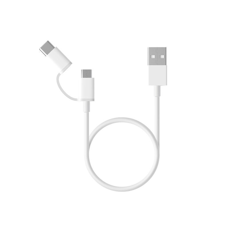 Xiaomi Mi USB para USB Cabo Tipo C / Micro USB 30cm - Branco - Item