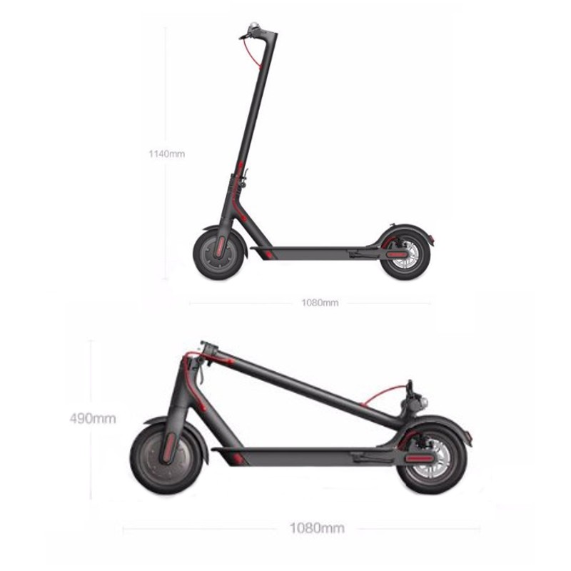 Xiaomi Mi Electric Scooter M365 Noir - Noir - Design léger - Aluminium de qualité aérospatiale - Batterie 18.650 mAh - Autonomie de 30 km / Avec une seule charge - Design pliable - Phares ultra-lumineux - Lumière arrière rouges - Ítem3