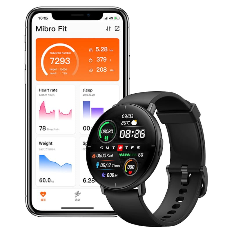 Montre connectée Xiaomi Mibro Lite 43mm Bluetooth Noir - Montre connectée -  Achat & prix