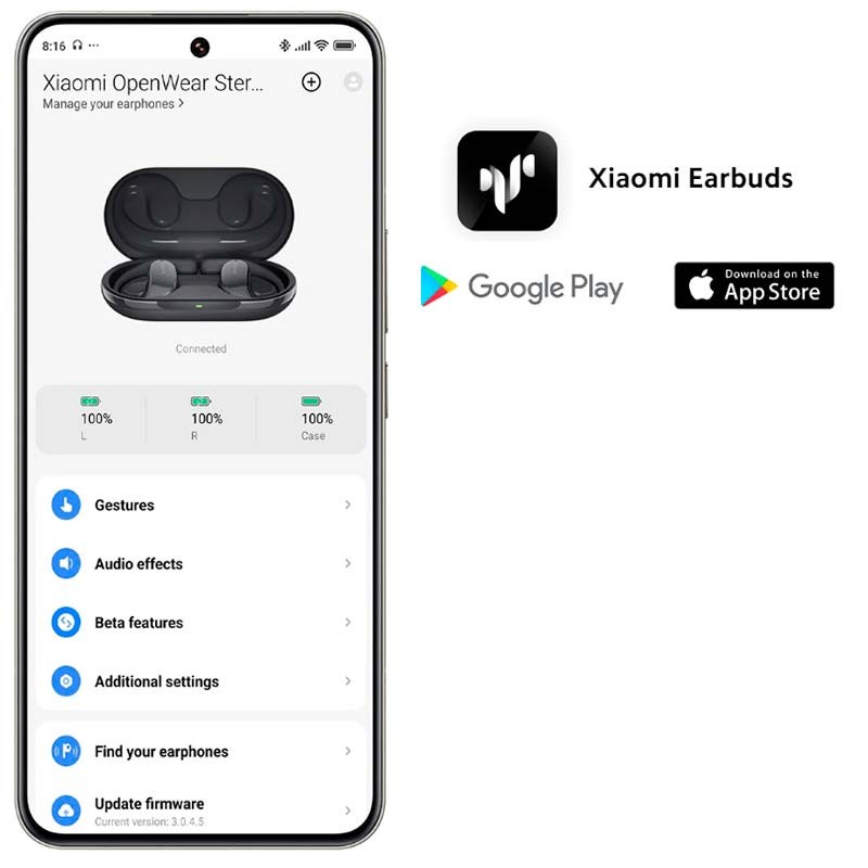 Xiaomi OpenWear Stereo Beige - Auriculares con Diseño Abierto - Ítem16