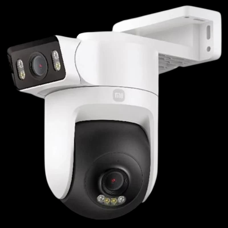 Câmara exterior Xiaomi CW500 Dual WiFi 2,5K branca com módulo duplo, lentes grandes, LEDs para visão noturna a cores e suporte de parede robusto