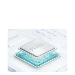 Chip MJAI da Câmara exterior Xiaomi CW500 Dual WiFi 2,5K, módulo branco com placa translúcida azul em placa-mãe, destaque para processamento e visão