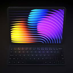 Capa preta com teclado para Xiaomi Pad 7 e 7 Pro 11,2 polegadas, layout completo com teclas multimídia, design fino e toque fosco elegante