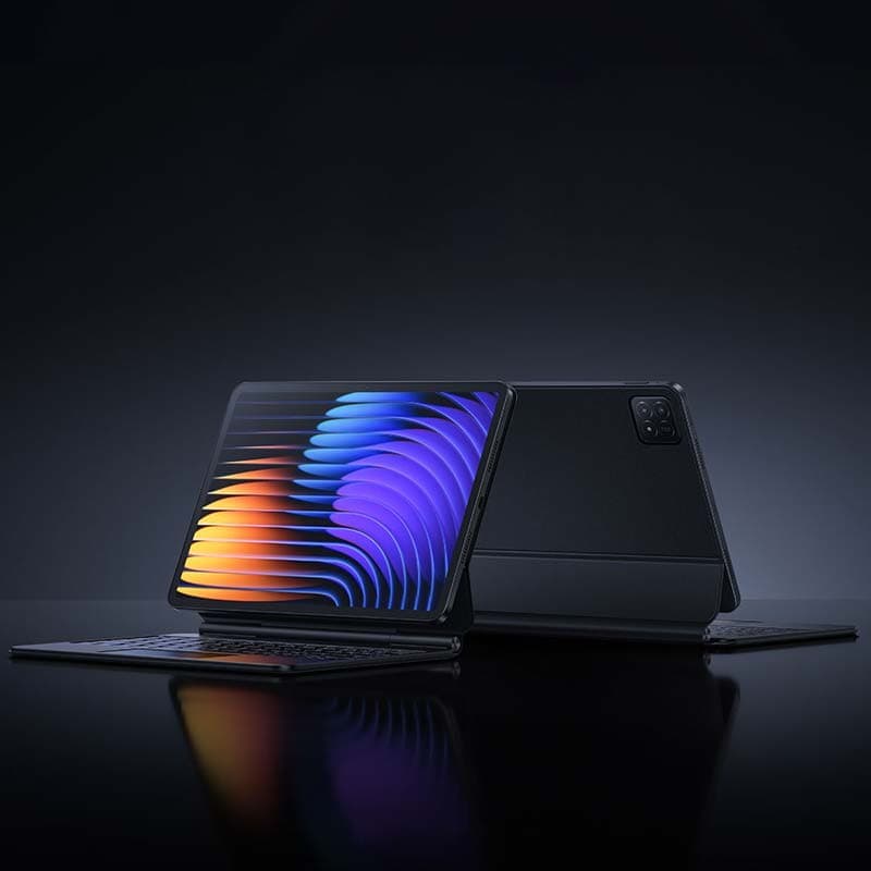 Teclado Xiaomi Pad 7 / 7 Pro Touchpad Keyboard con Funda Inteligente Negro - vista frontal y trasera