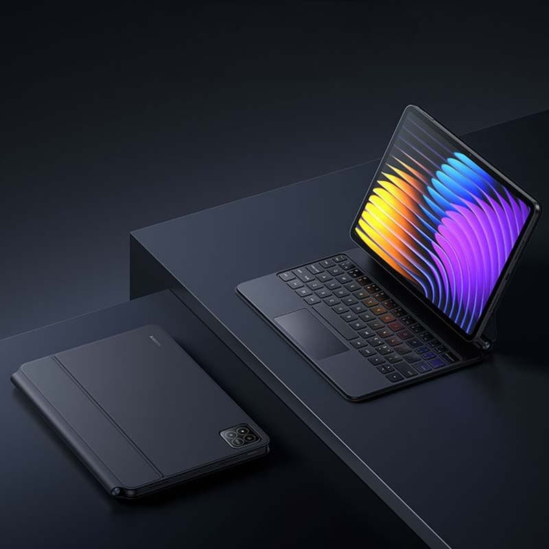 Teclado Xiaomi Pad 7 / 7 Pro Touchpad Keyboard con Funda Inteligente Negro - fotografía real