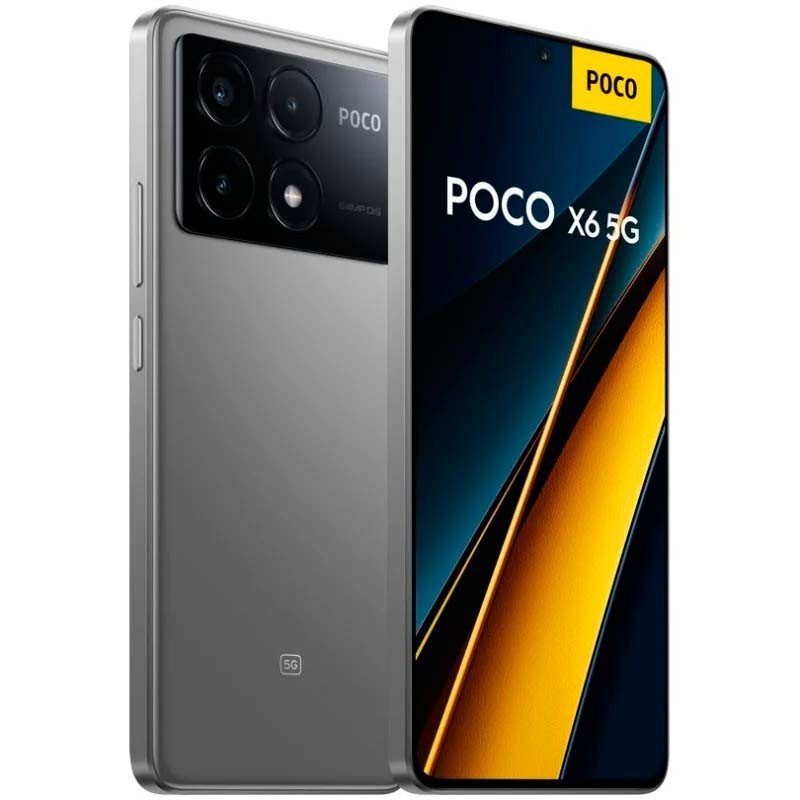 Funda de silicona Xiaomi Poco X6 Pro 5G - Wave - Gris