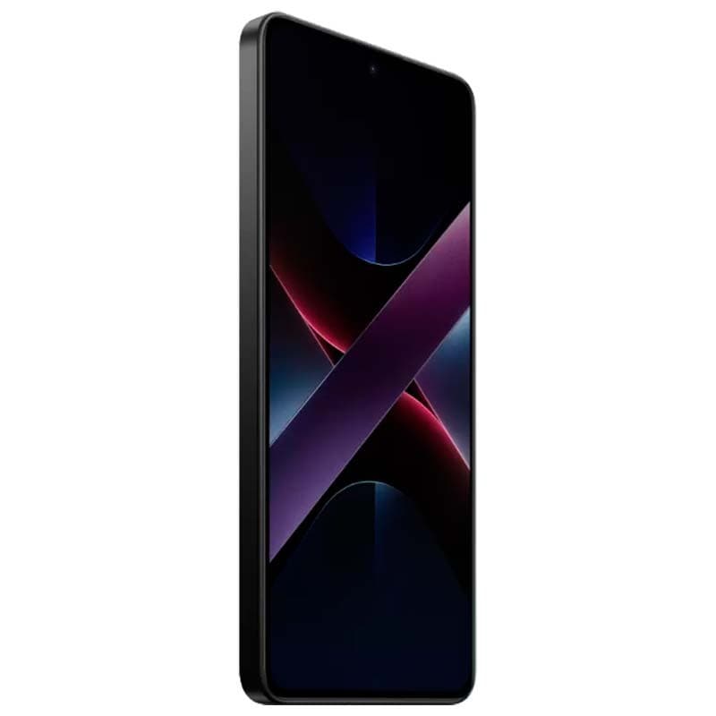 Xiaomi Poco X7 Pro 5G 12GB/512GB Amarelo com tela ampla quase sem bordas, câmera frontal em furo central e laterais finas em acabamento preto elegante