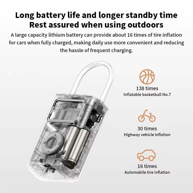 Xiaomi Portable Electric Air Compressor 2 Pro - bateria de longa duração