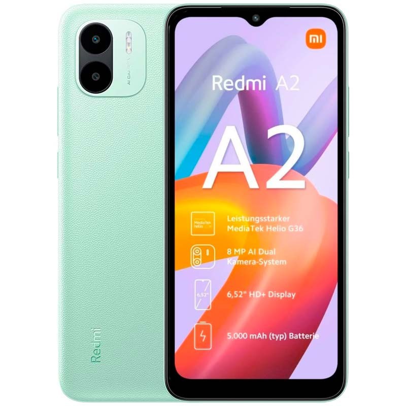 Teléfono móvil Xiaomi Redmi A2+ 3GB/64GB Verde - Ítem