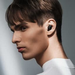 Xiaomi Redmi AirDots - Écouteurs sans fil compacts noirs, profil discret dans loreille, design ergonomique mat, ultra légers pour un port quotidien