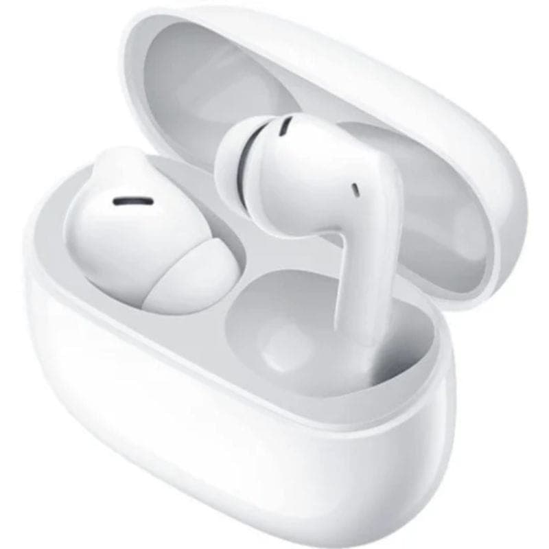 Perspective des Écouteurs Xiaomi Redmi Buds 5 Pro Blanc dans l'étui
