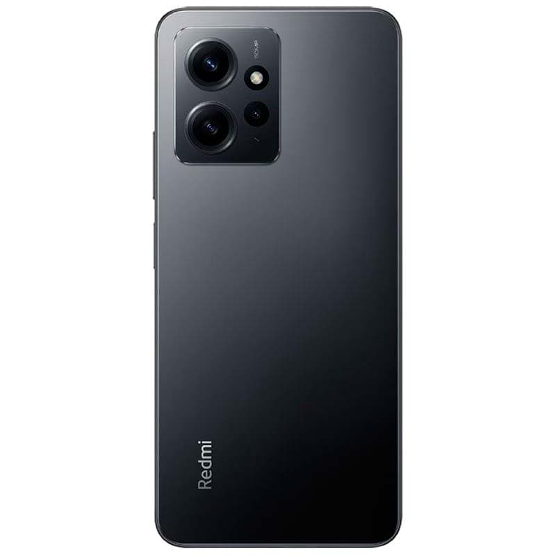 Xiaomi Redmi Note 12 4G 4GB/64GB Cinzento com traseira fosca cinza, módulo retangular com dupla câmara grande e flash, logo Redmi discreto na base