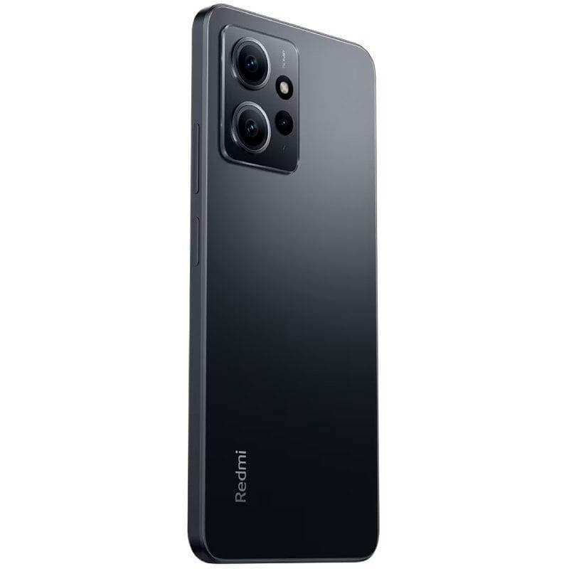 Xiaomi Redmi Note 12 4G 4GB/64GB Cinzento com traseira fosca cinza escura, módulo de câmera retangular com duas lentes grandes e flash, laterais planas