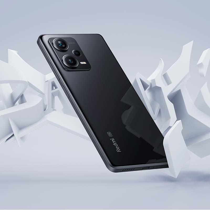 Xiaomi Redmi Note 12 Pro+ 5G preto, traseira brilhante, módulo triplo de câmeras saliente e acabamento premium; versão recondicionada Classe B