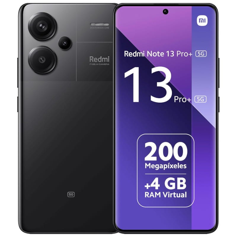 Teléfono móvil Xiaomi Redmi Note 13 Pro+ 5G 8GB/256GB Negro - Ítem