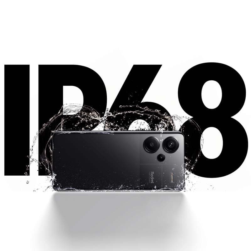 résistance à l'eau du téléphone mobile Xiaomi Redmi Note 13 Pro+ 5G 12 Go/512 Go Noir