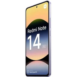 Xiaomi Redmi Note 14 5G 8GB/256GB Lavanda - vista frontal e lateral direito