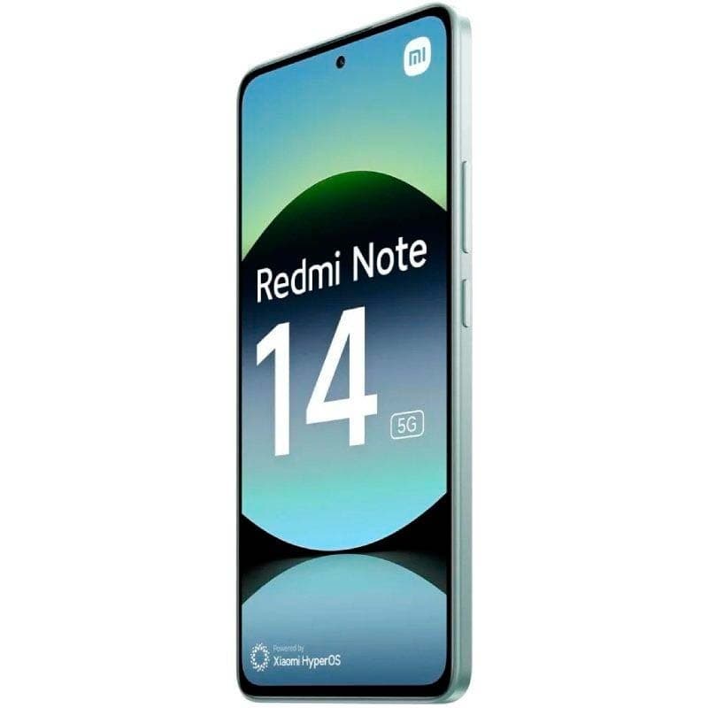 Xiaomi Redmi Note 14 5G 8GB/256GB Verde - vista frontal e lateral direito