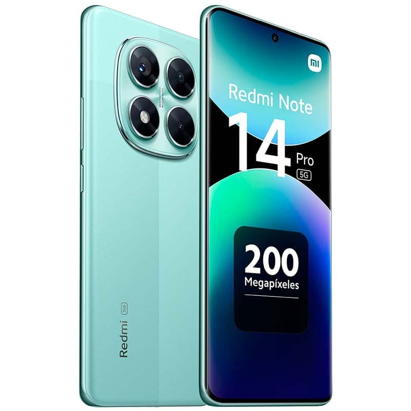 Xiaomi Redmi Note 14 Pro 5G 8GB/256GB Verde - vista frontal e traseira