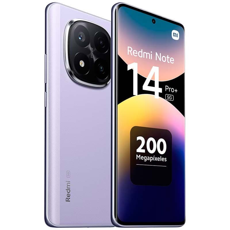 Xiaomi Redmi Note 14 Pro+ 5G 12GB/512GB Lavanda - vista frontal y trasera
