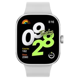Vista frontal do Relógio inteligente Xiaomi Redmi Watch 4 Prateado
