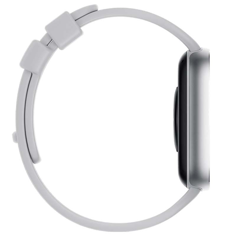 Vista lateral do Relógio inteligente Xiaomi Redmi Watch 4 Prateado